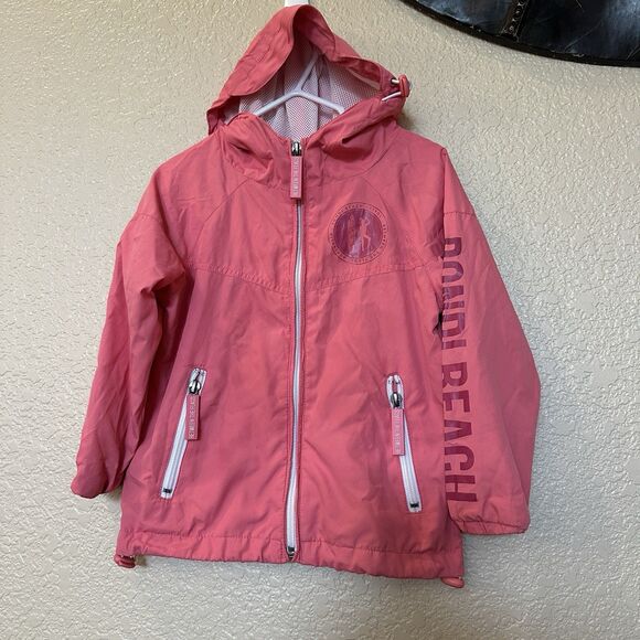 Between The Flags Bondi Beach Patrol Girls Windbreaker Australia Size 2 Pink - Picture 1 of 8